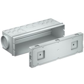   Kaiser 9914.10 1-es 326×104×118 mm nagyméretű sorolható központi leágazó födémsáv / kötődoboz beton falazatba és mennyezetbe