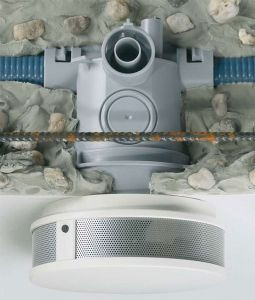 Kaiser 9959 eszköz- és készülékrögzítő doboz Ø 85 mm-es univerzális szerelő előlappal beton mennyezetbe, rögzítő szegekkel