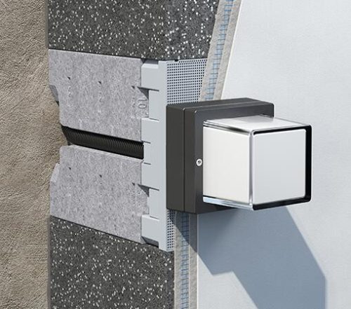 Kaiser 9966.21 univerzális készüléktartó szerelőlap 160 - 240 mm közötti hőszigetelés-vastagsághoz állítható