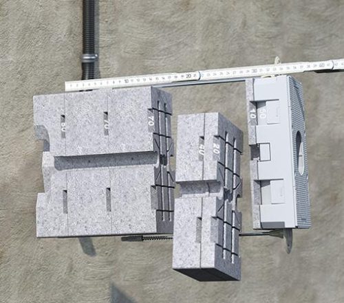 Kaiser 9966.31 univerzális szerelvénytartó 160 - 240 mm közötti hőszigetelés-vastagsághoz állítható