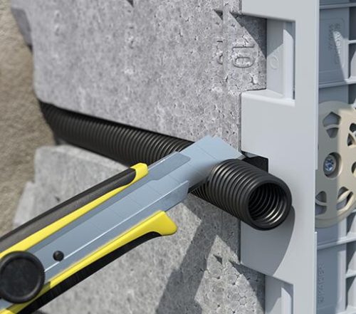 Kaiser 9966.31 univerzális szerelvénytartó 160 - 240 mm közötti hőszigetelés-vastagsághoz állítható