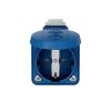 MENNEKES 11082 csapfedeles háztartási (Schuko) fali dugalj 16A 2P+E 230V kék IP44 - csavaros