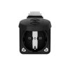 MENNEKES 11083 csapfedeles háztartási (Schuko) fali dugalj 16A 2P+E 230V fekete IP44 - csavaros