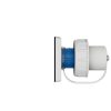 MENNEKES 10852 háztartási (Schuko) beépíthető készülékcsatlakozó dugvilla 16A 2P+E 230V kék / szürke IP68 védőkupakkal