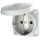 MENNEKES 11010 csapfedeles háztartási (Schuko) beépíthető dugalj 16A 2P+E 230V világosszürke IP44 - csavarmentes