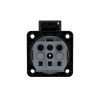 MENNEKES 11012 csapfedeles háztartási (Schuko) beépíthető dugalj 16A 2P+E 230V fekete IP44 - csavarmentes