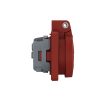 MENNEKES 11013 csapfedeles háztartási (Schuko) beépíthető dugalj 16A 2P+E 230V piros IP44 - csavarmentes