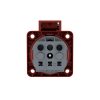 MENNEKES 11013 csapfedeles háztartási (Schuko) beépíthető dugalj 16A 2P+E 230V piros IP44 - csavarmentes