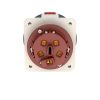 MENNEKES 1128A beépíthető ipari aljzat 63A 5p (3p+N+E) 230V piros IP67 - egyenes