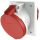 MENNEKES 1155A beépíthető ipari aljzat 63A 5p (3p+N+E) 400V piros IP44 - ferde