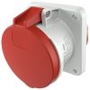 MENNEKES 1248A beépíthető ipari aljzat 63A 4p (3p+E) 400V piros IP44 - egyenes
