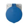 MENNEKES 1261A beépíthető ipari aljzat 63A 3p (2p+E) 230V kék IP44 - egyenes