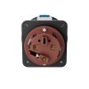 MENNEKES 1264A beépíthető ipari aljzat 63A 3p (2p+E) 230V kék IP67 - egyenes