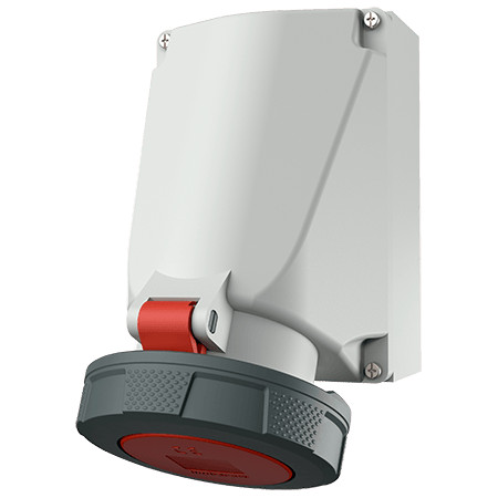 MENNEKES 132A ipari fali aljzat 63A 4p (3p+E) 400V piros IP67