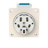 MENNEKES 1366 beépíthető ipari aljzat 16A 3p (2p+E) 230V kék IP44 - egyenes