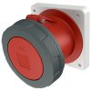 MENNEKES 1461 beépíthető ipari aljzat 125A 5p (3p+N+E) 400V piros IP67 - egyenes