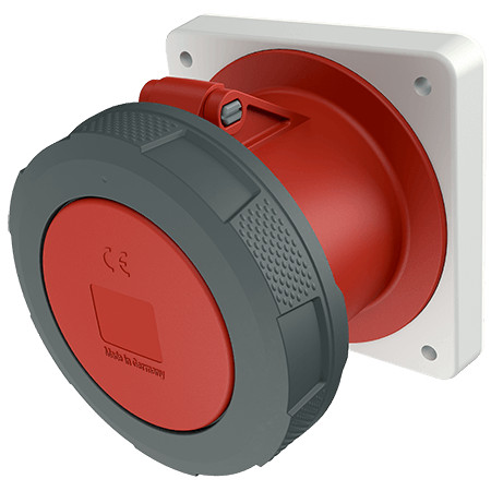 MENNEKES 1461 beépíthető ipari aljzat 125A 5p (3p+N+E) 400V piros IP67 - egyenes