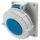 MENNEKES 1802 beépíthető ipari aljzat 32A 3p (2p+E) 230V kék IP67 - ferde