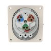 MENNEKES 1802 beépíthető ipari aljzat 32A 3p (2p+E) 230V kék IP67 - ferde