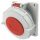 MENNEKES 1808 beépíthető ipari aljzat 32A 5p (3p+N+E) 400V piros IP67 - ferde