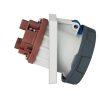 MENNEKES 2180A beépíthető ipari aljzat 63A 3p (2p+E) 230V kék IP67 - ferde