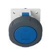 MENNEKES 2180A beépíthető ipari aljzat 63A 3p (2p+E) 230V kék IP67 - ferde