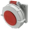 MENNEKES 228A beépíthető ipari aljzat 16A 5p (3p+N+E) 400V piros IP67 - egyenes