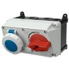 MENNEKES 7621 DUO ipari kapcsolós fali aljzat 16A 3p (2p+E) 230V kék IP67