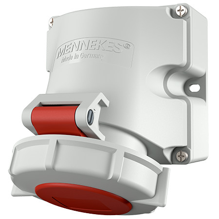 MENNEKES 9322 ipari fali aljzat 16A 4p (3p+E) 400V piros IP67