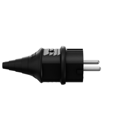 MEGSZŰNT - helyettesítő termék a leírásban - MENNEKES 10754 háztartási (Schuko) lengő dugvilla 16A 2P+E 230V fekete IP44