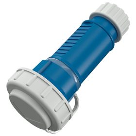   MENNEKES 10833 háztartási (Schuko) lengő dugalj 16A 2P+E 230V kék / szürke IP68 védőkupakkal