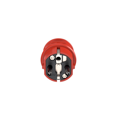 MEGSZŰNT - helyettesítő termék a leírásban - MENNEKES 10839 háztartási (Schuko) lengő dugvilla 16A 2P+E 230V piros IP44