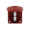 MEGSZŰNT - helyettesítő termék a leírásban - MENNEKES 11013 csapfedeles háztartási (Schuko) beépíthető dugalj 16A 2P+E 230V piros IP44 - csavarmentes