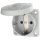 MENNEKES 11030 csapfedeles háztartási (Schuko) beépíthető dugalj 16A 2P+E 230V világosszürke IP44 - csavaros