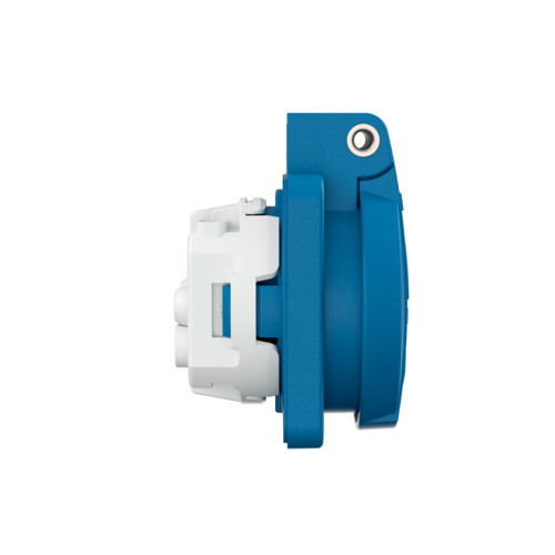 MENNEKES 11031 csapfedeles háztartási (Schuko) beépíthető dugalj 16A 2P+E 230V kék IP44 - csavaros