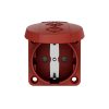 MENNEKES 11033 csapfedeles háztartási (Schuko) beépíthető dugalj 16A 2P+E 230V piros IP44 - csavaros