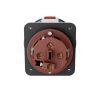 MENNEKES 1124A beépíthető ipari aljzat 63A 4p (3p+E) 230V piros IP67 - egyenes