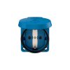 MENNEKES 11331 csapfedeles háztartási (Schuko) beépíthető dugalj gumis peremmel 16A 2P+E 230V kék IP54 - csavaros