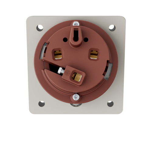 MENNEKES 1147A beépíthető ipari aljzat 63A 3p (2p+E) 230V kék IP44 - ferde