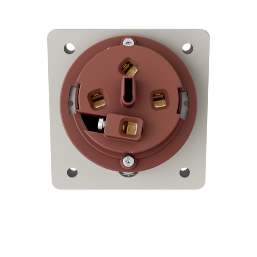 MENNEKES 1151A beépíthető ipari aljzat 63A 4p (3p+E) 230V kék IP44 - ferde