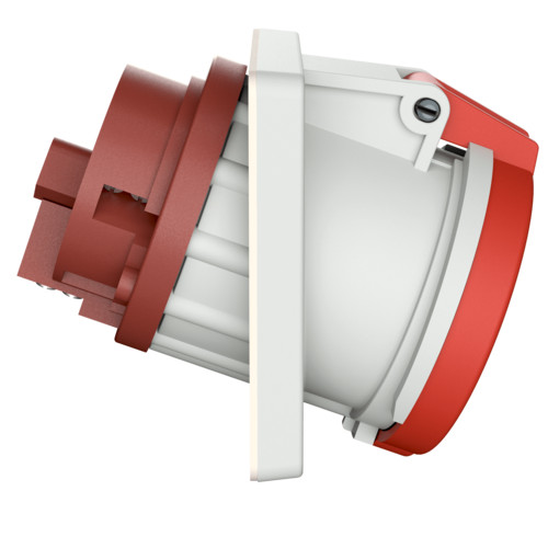 MENNEKES 1155A beépíthető ipari aljzat 63A 5p (3p+N+E) 400V piros IP44 - ferde