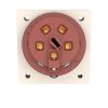 MENNEKES 1155A beépíthető ipari aljzat 63A 5p (3p+N+E) 400V piros IP44 - ferde
