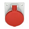 MENNEKES 1155A beépíthető ipari aljzat 63A 5p (3p+N+E) 400V piros IP44 - ferde