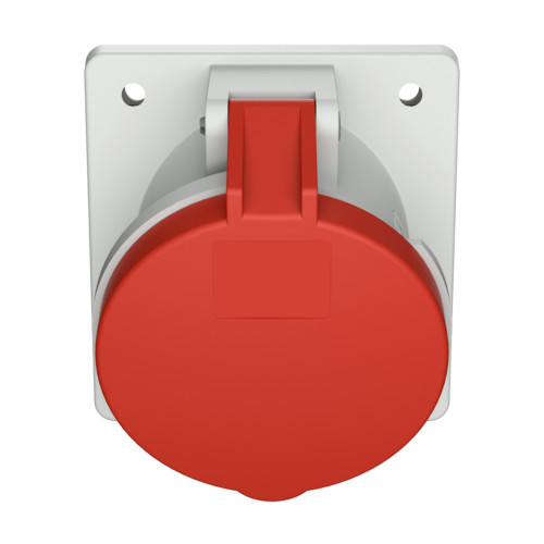 MENNEKES 1155A beépíthető ipari aljzat 63A 5p (3p+N+E) 400V piros IP44 - ferde
