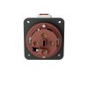 MENNEKES 1248A beépíthető ipari aljzat 63A 4p (3p+E) 400V piros IP44 - egyenes