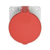MENNEKES 1252A beépíthető ipari aljzat 63A 5p (3p+N+E) 400V piros IP44 - egyenes