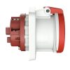 MENNEKES 1252A beépíthető ipari aljzat 63A 5p (3p+N+E) 400V piros IP44 - egyenes