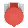 MENNEKES 1385 beépíthető ipari aljzat 16A 5p (3p+N+E) 400V piros IP44 - egyenes