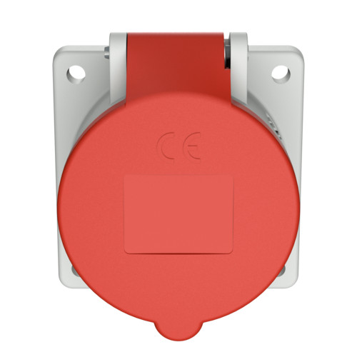 MENNEKES 1385 beépíthető ipari aljzat 16A 5p (3p+N+E) 400V piros IP44 - egyenes