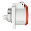 MENNEKES 1385 beépíthető ipari aljzat 16A 5p (3p+N+E) 400V piros IP44 - egyenes